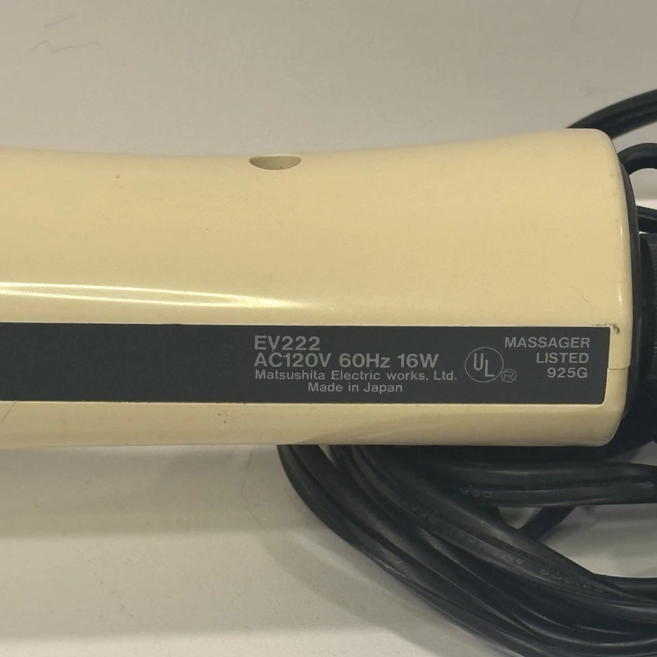 ¡Funciona! Masajeador de velocidad variable Panasonic Panabrator IV modelo EV222 con calor Foto 4 de 4