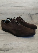 Prada Milano Brown Suede Derby Shoes Men UK 8 Minimalist Luxury