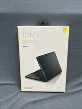 ZAGG Folio Ipad Case, Hinged With Backlit Bluetooth Keyboard For IPad Air (LOOK)
