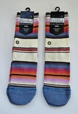 STANCE L 3-5.5 Youth Crew Socks Kids Dwayne Wade Cotton Stripe Wade Colection