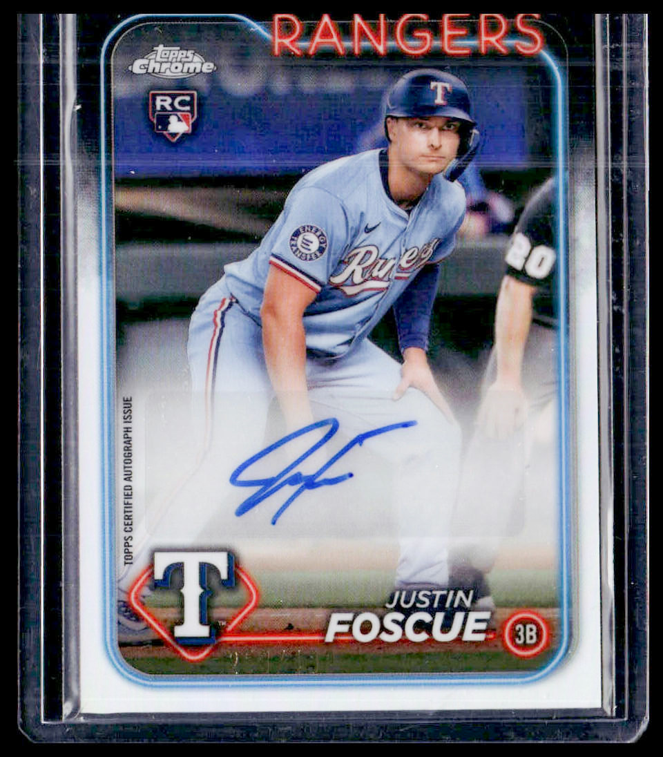 Justin Foscue 2024 Topps Chrome Update Autograph Refractor #/499, Free Shipping