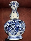 Delft Blue Handpainted Vase Vintage Blue and White 11” Tall  Made in Holland — photo 1