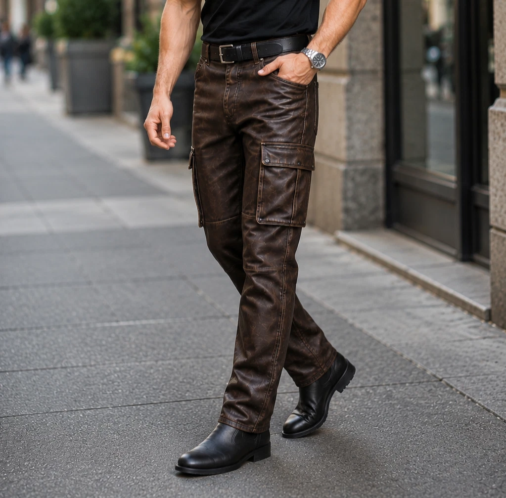 Lace Leather Pants In Men's Pants for sale | eBay