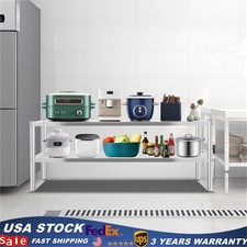 Commercial Wide Double Overshelf For Prep Table Stainless Steel 12 x 60 Inch