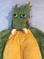 Halloween   Kids Dragon Costume Hooded Suit Green Size 4T