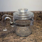 Vintage PYREX 2-4 Cup Flameware Coffee Percolator 7754 Glass (Pot and Lid Only)