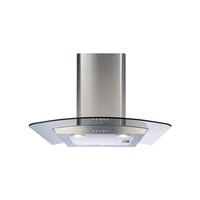 CDA ECP62SS Curved Glass 60cm Chimney Cooker Hood Stainless Steel