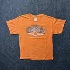 Vintage Texas Longhorns Orange National Champions 2005 T Shirt Size Large
