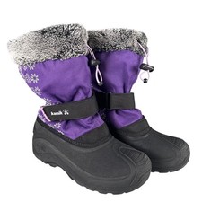 Kamik Snowtale Kids Purple Snowflake Waterproof Winter Boots Size 4 NF4374N SU