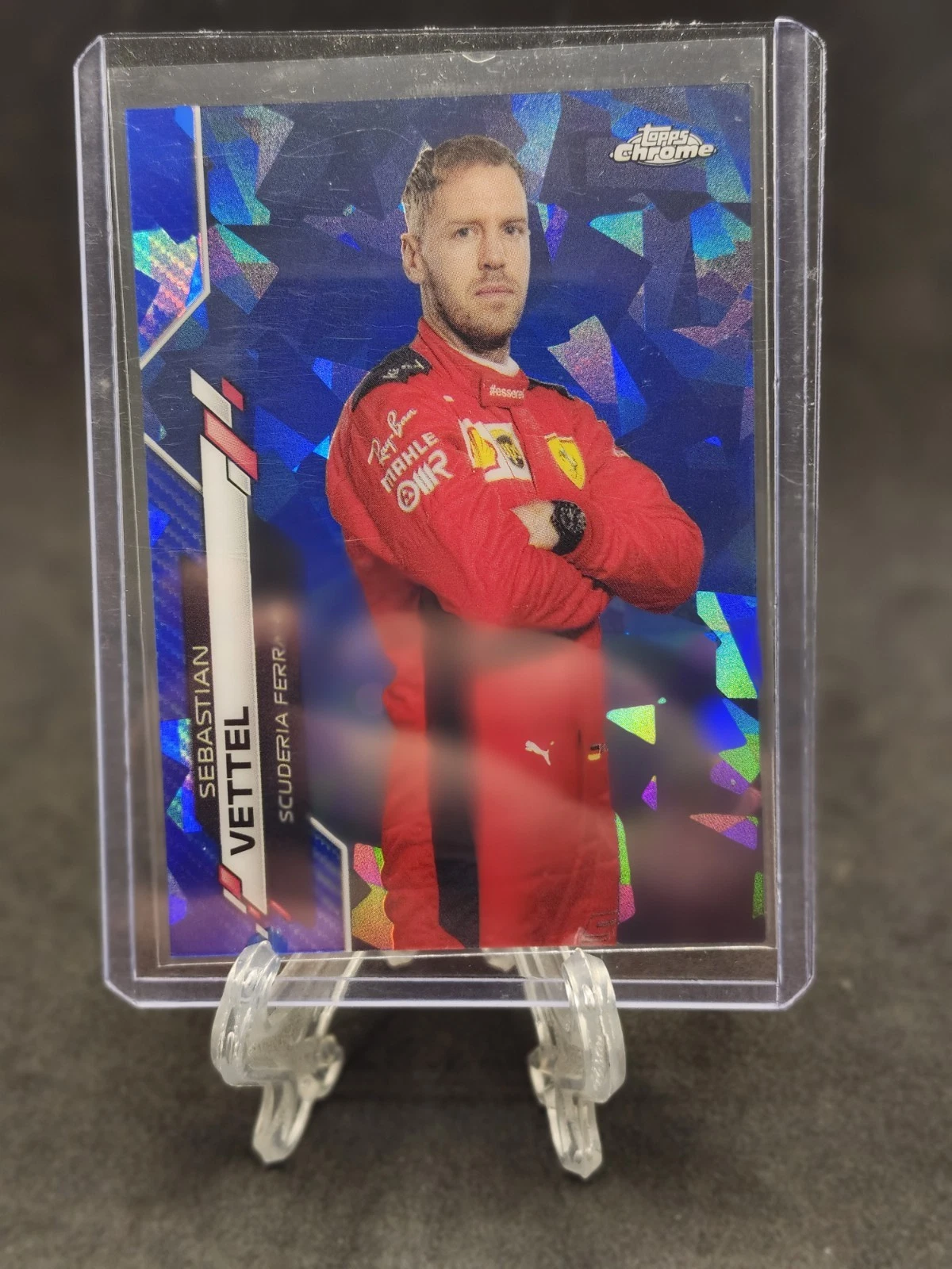 2020 Topps Chrome F1 Sapphire Sebastian Vettel Portrait #3! Ferrari Champ