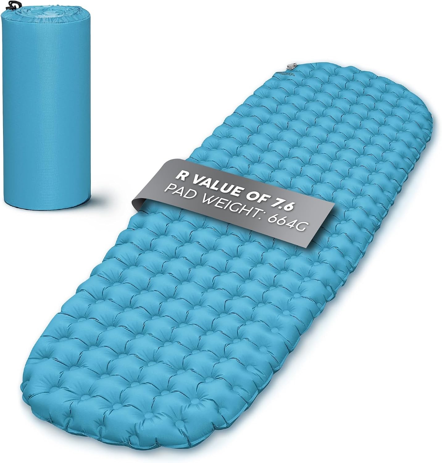 Bestway AlpineLite Mummy Sleeping Pad - Regular - Blue - Nylon - Image 2