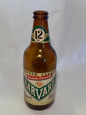 1956 Harvard Brewing Co. Lowell, Mass. Foam Fresh Green Label Beer 12 oz. Bottle