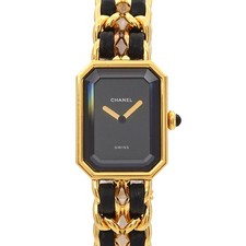 CHANEL Premiere Size L H0001 Vintage Quartz Black Dial Ladies Watch 90294894