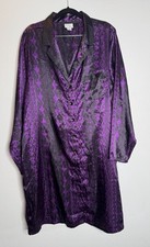 Jaclyn Smith Purple Button Nightie Shirt Vintage Pajamas Size 2X Whimsigoth