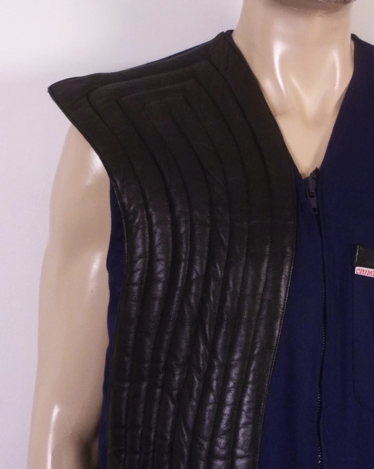 vintage EUC Chimere Inc. Criterium Skeet Shooting Vest Leather Rifle Pad L - Image 3 of 4