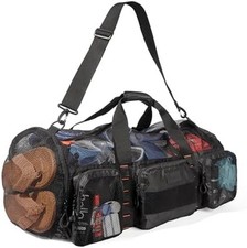 Fitdom 90L Large Mesh Duffle Bag for Scuba Dive or Snorkel Equipment. Best