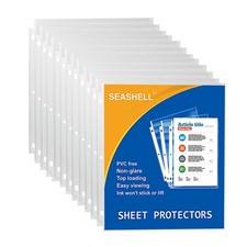 100 Economy Non-Glare Sheet Protectors, Plastic Page Protectors for 3 Ring Binde