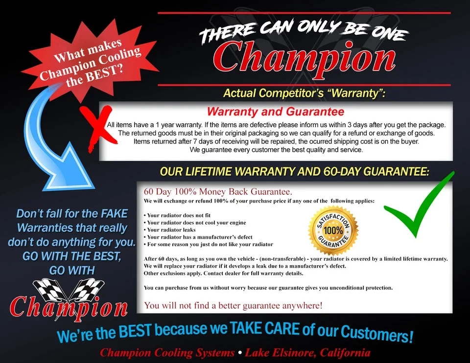 ✅ New 1967-1981 Pontiac Catalina All Aluminum 3 Row Core KR Champion Radiator ✅ - Image 4 of 4