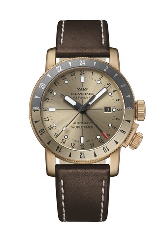 Glycine Men's Airman Contemporary Bronze GMT 44mm Automatic Watch GL0551