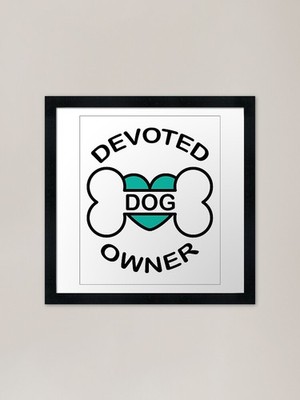 Engagierter Hundebesitzer gerahmter Kunstdruck gerahmt Wandbild Poster Leinwanddruck Bild