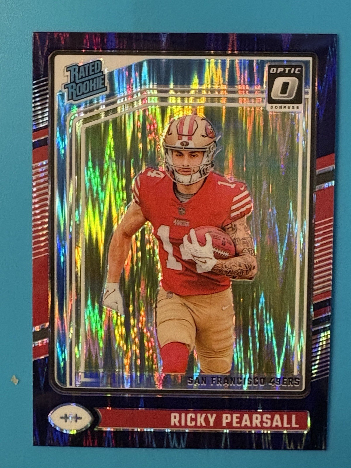 2024 Optic Ricky Pearsall RC Purple Shock Prizm SP #284 SF 49ers 🔥🔥