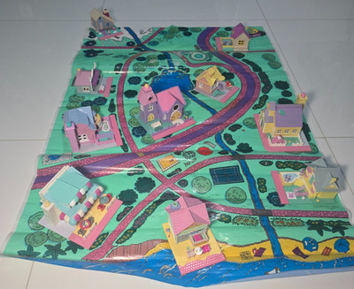 Polly Pocket  full Pollyville Super Set Lot of 10 Without Dolls See Description