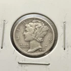 1934-D Mercury Dime FINE Slight Reverse Rotation 90% Silver Scarce Date Toned
