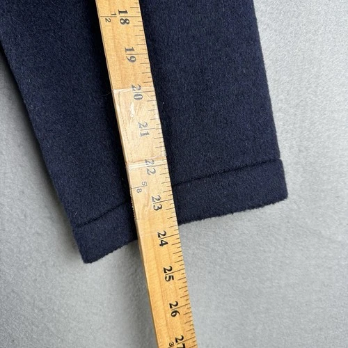 Gloverall Duffle Coat Men’s Small Navy Blue Wool Toggle Hooded Tartan England image 10