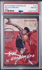 2019 PANINI CHRONICLES RED #141 RUI HACHIMURA 30/149 PSA 8