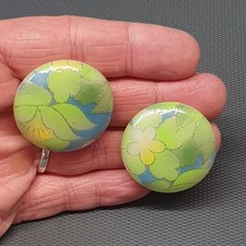 SCHMUCK - Paar Vintage Ohrringe 90er pastellfarben #74