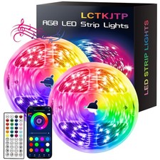RGB LED Strip Lights 100FT Smart App Control Music Sync Color Changing for Room