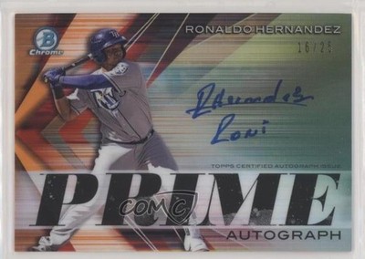 2019 Bowman Chrome Orange Refractor 16/25 Ronaldo Hernandez #PCS-RH Auto 9hx