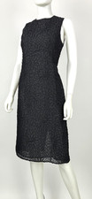 $2K Michael Kors Black Silk Cotton Cocktail Dress 8 US 44 M Floral Runway Auth