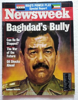 Newsweek 13. August 1990 Saddam Hussein Bagdad Irak Kuwait Golfkrise Sonderbe...