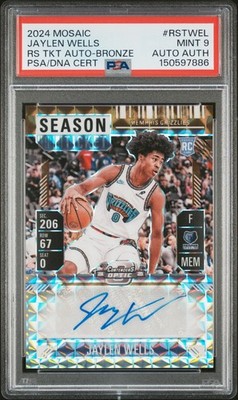 2024 Mosaic Jaylen Wells Rookie Bronze Auto PSA 9 PSA/DNA Certified RC