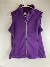 Everlast Vest Women's Size Medium Purple Sleeveless Full Zip Fleece Pockets