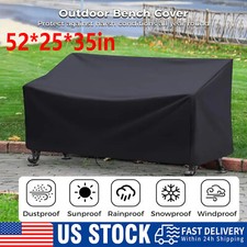 Heavy Duty Patio Bench Loveseat Cover Waterproof Outdoor Lawn 2-seater Furniture