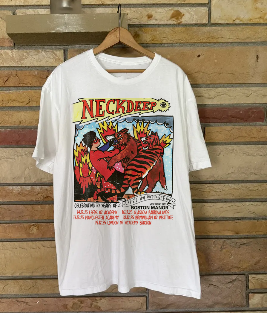 NECK DEEP 2024 Tシャツ 2XL Neck Deep Band Tour 2025 T-Shirt Tee Short Sleeve Unisex S to 5XL