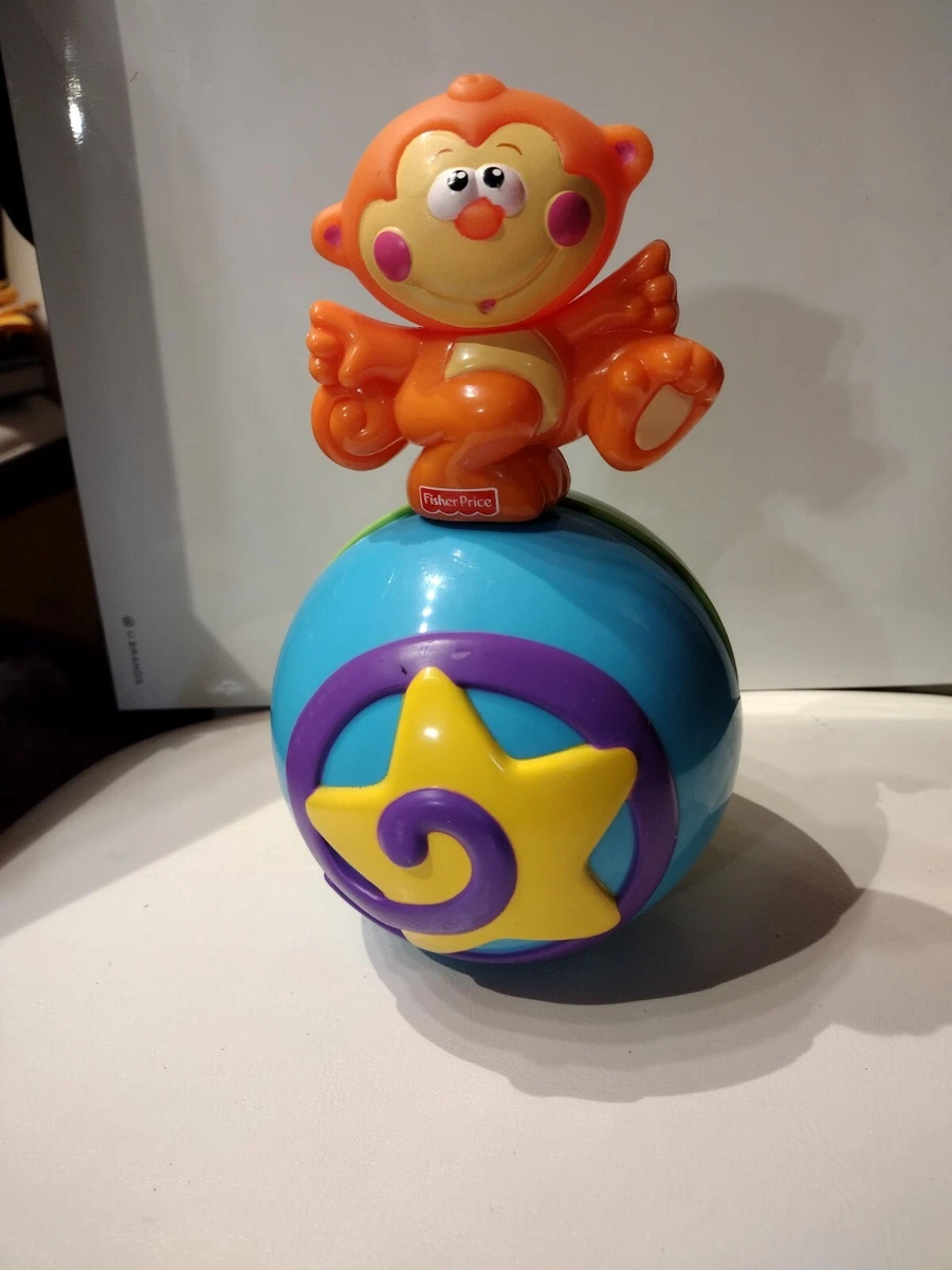 Crawl Along Rolling Talking Monkey Ball Musical Go Baby Go Mattel Fisher Price