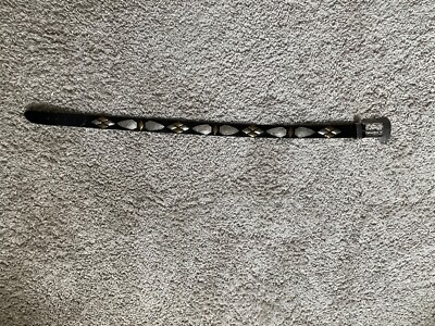ISABEL MARANT DERN LEATHER BELT. SIZE S. BLACK. Isabel Marant Black Leather Belt with Silver Gold-tone  main image 2