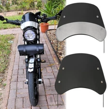 Motorcycle 5”-7'' Round Headlight Windshield Windscreen For Harley Cafe Racer