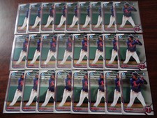 2022 Bowman Chrome Carlos Aguiar #BCP-1 1st Year RC Lot of 25-TWINS