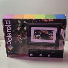 Polaroid Digital Picture Frame Wood PDF-750W 7" Hi-Res w/clock calendar