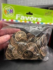 Fun Express Favors 72 Plastic Gold Coins Party Favors New!!!