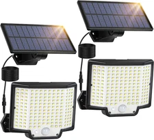 Solar Lights for Outside, 166 LED Solar Lights Outdoor Waterproof, Motion Sensor