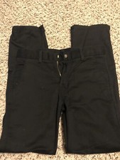 Boys Black Chaps Dress School Pants Size 12