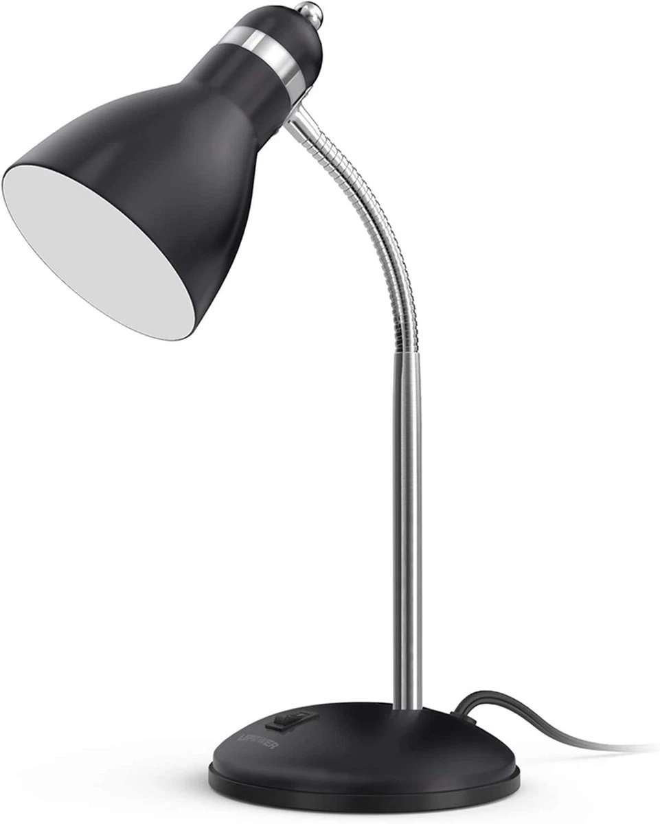 Metal Desk Lamp, Adjustable Goose Neck Table Lamp, Eye-Caring Study Desk  Lamps f