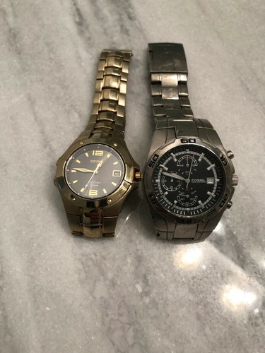 Men's Fossil \u0026 Seiko watches Stainless Steel Silver Gold | eBay