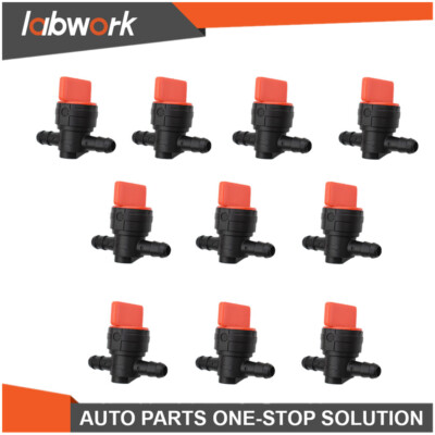 Labwork (10) 1/4'' Straight In-Line Gas Fuel Shut-off / Cut-off Valves Petcock