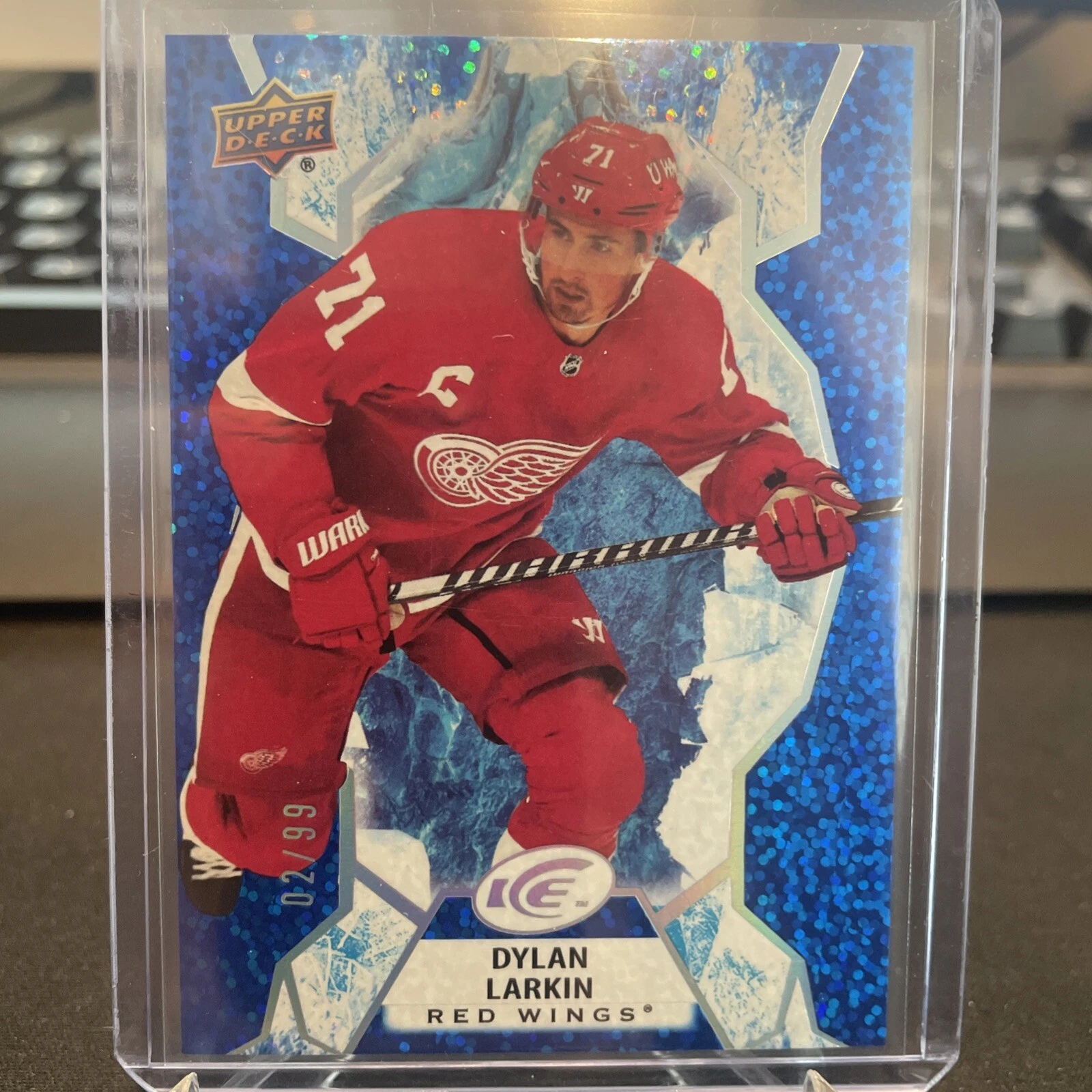 2021-22 Upper Deck Ice - Blue Parallel #54 Dylan Larkin 02/99